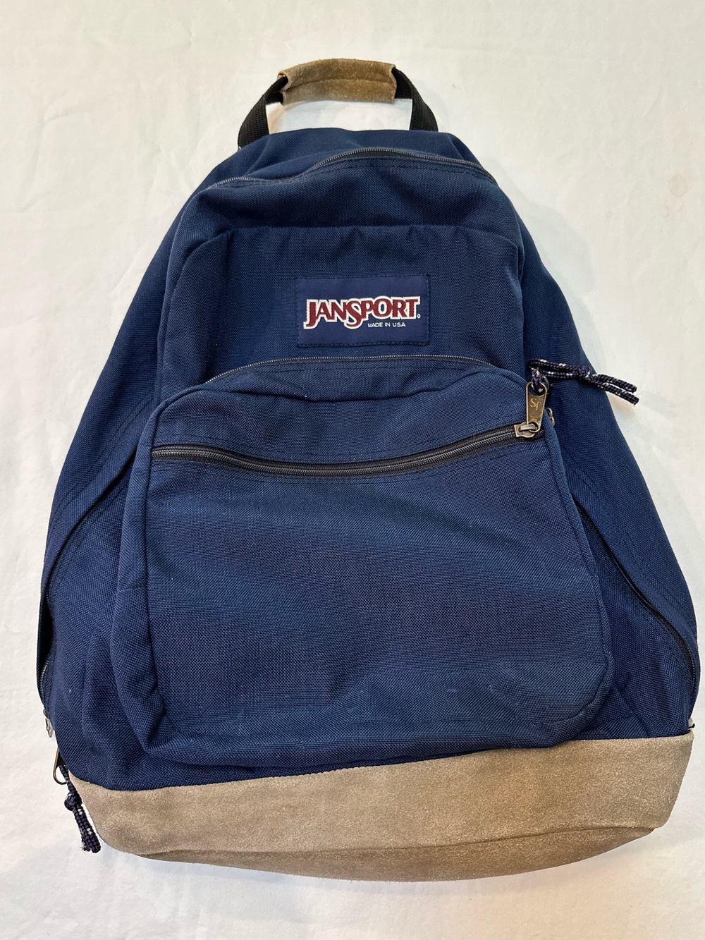 Vintage made in USA Jansport 90’s backpack blue with Suede bottom